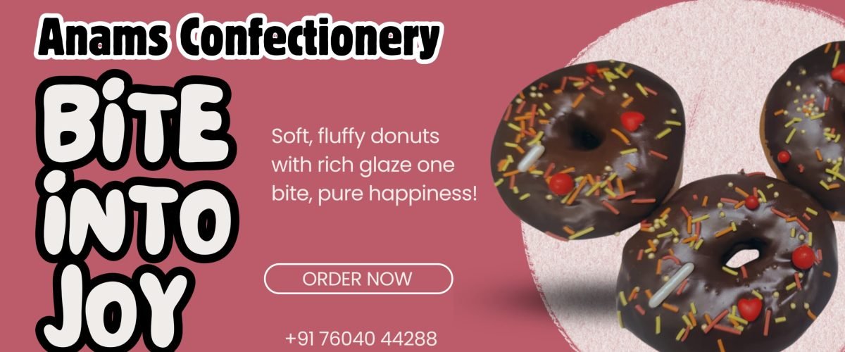 Pink and White Watercolor Donut Promotion Banner